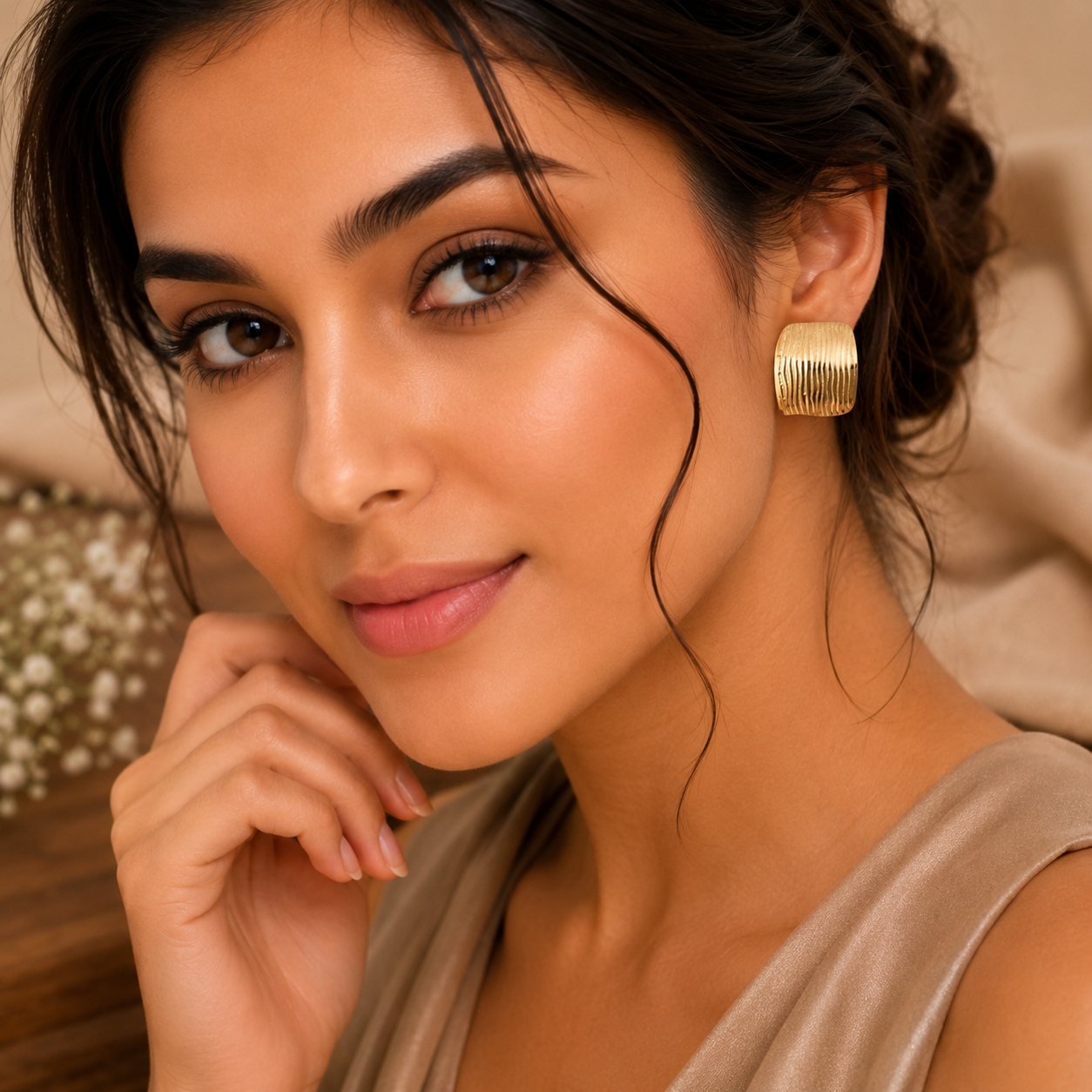 Bold Gold Square studs
