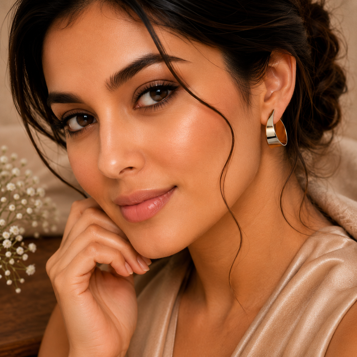 Golden Arc Luxe Earrings