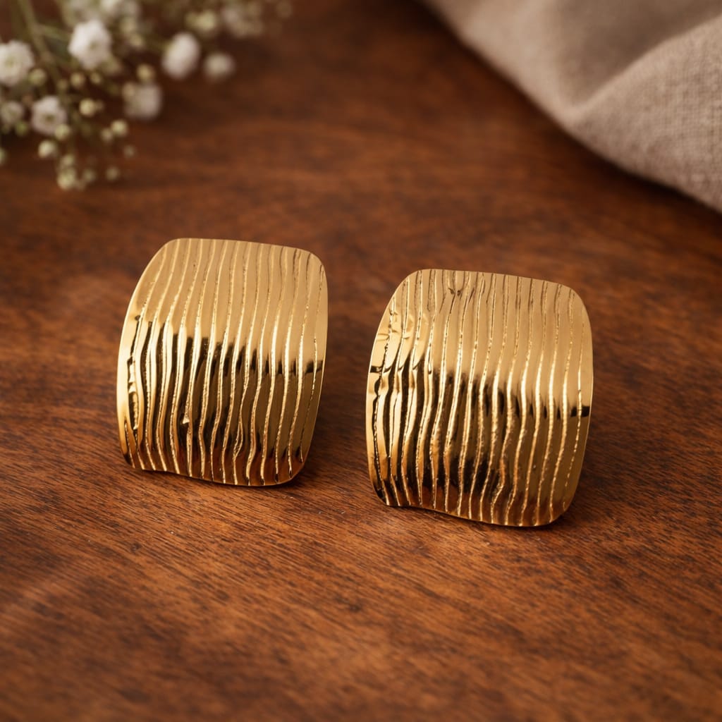 Bold Gold Square studs