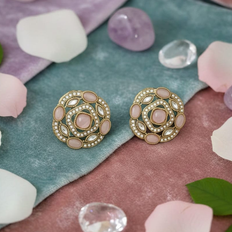 Blush Royale Antique Stud Earrings