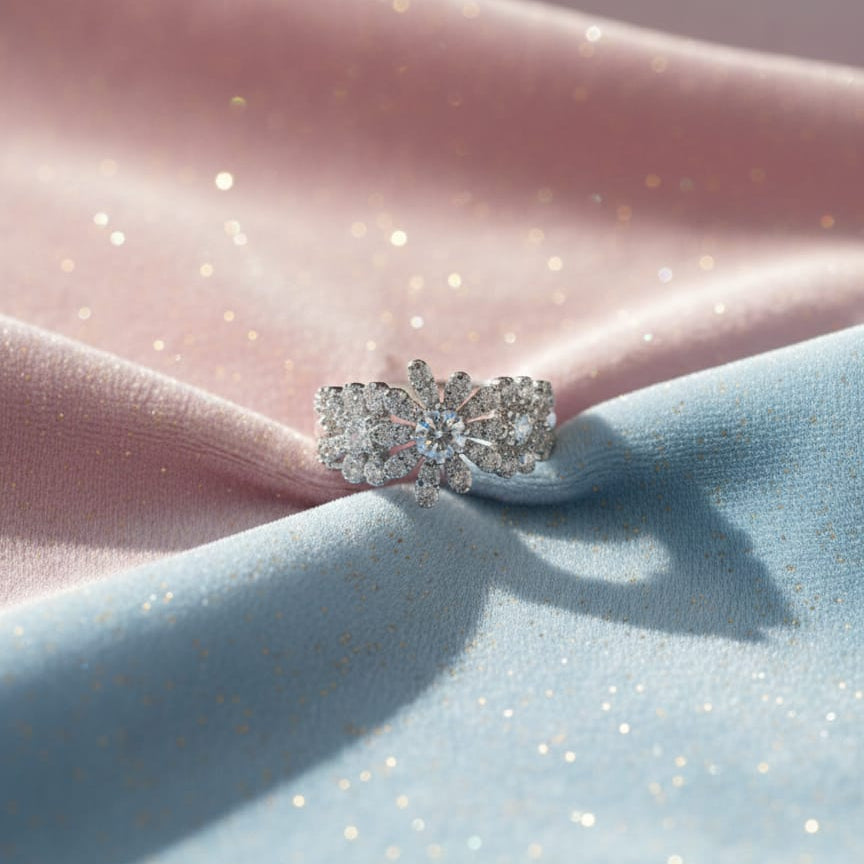 Elegant Crystal Bloom Ring