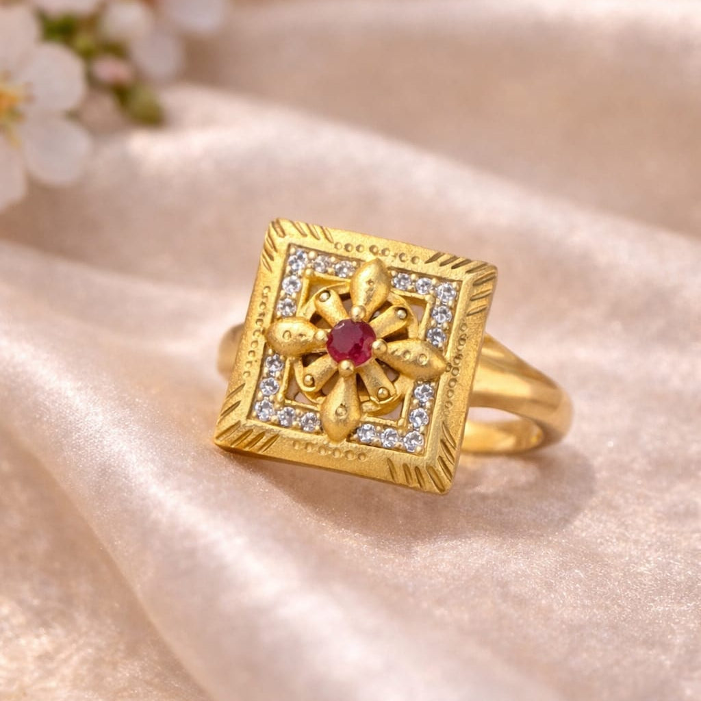 Ruby Regal Square Ring