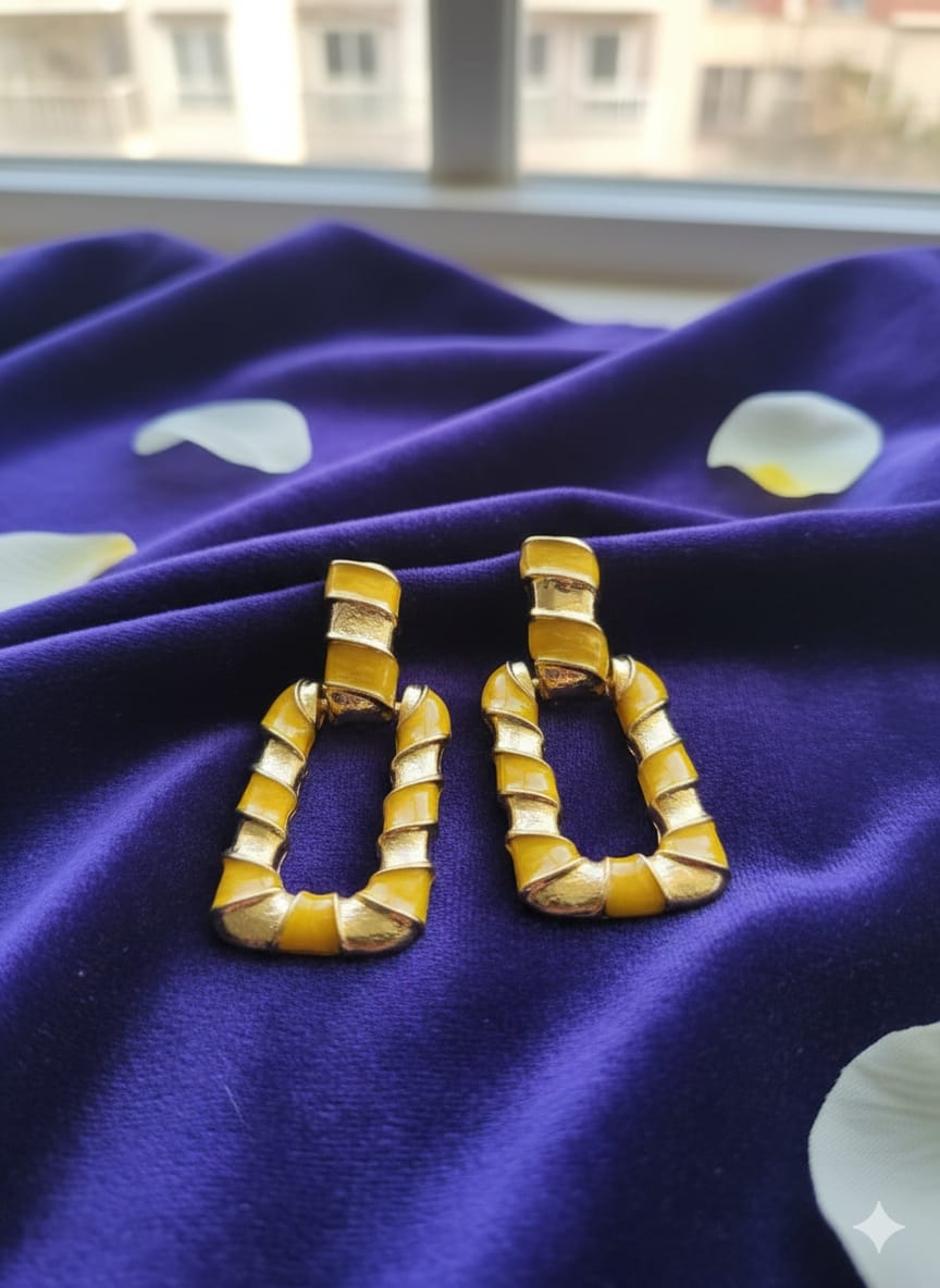 Emerald Bamboo Luxe Earrings