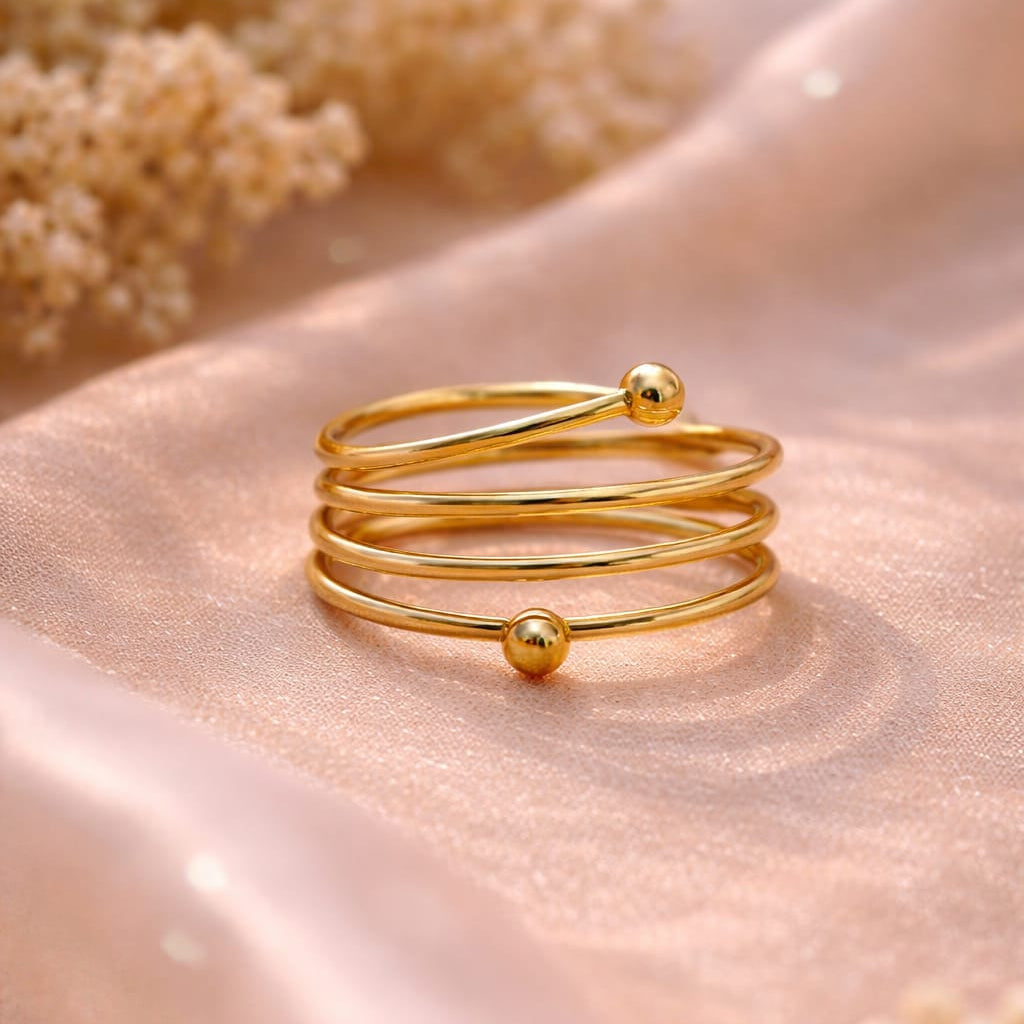 Golden Orbit Layered Ring