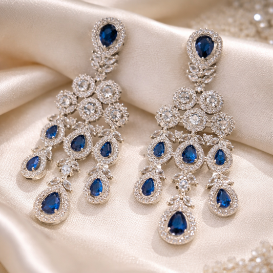 Royal Sapphire Drop Earrings