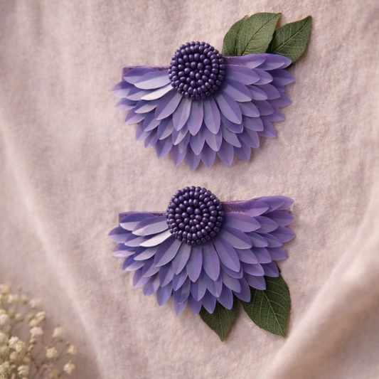 Lavender Bloom Statement Earrings