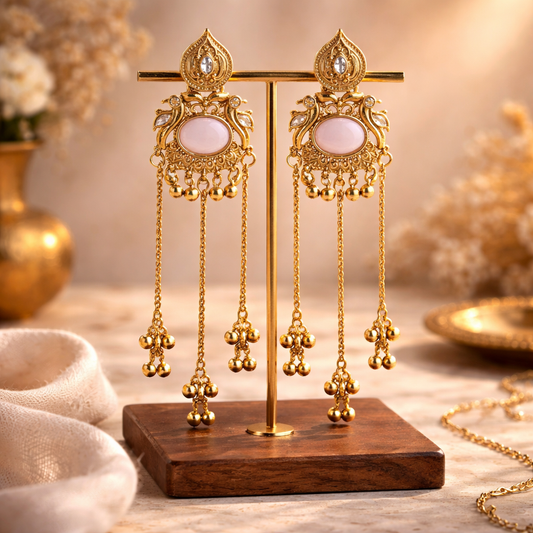 Blush Royale Kashmiri Jhumka