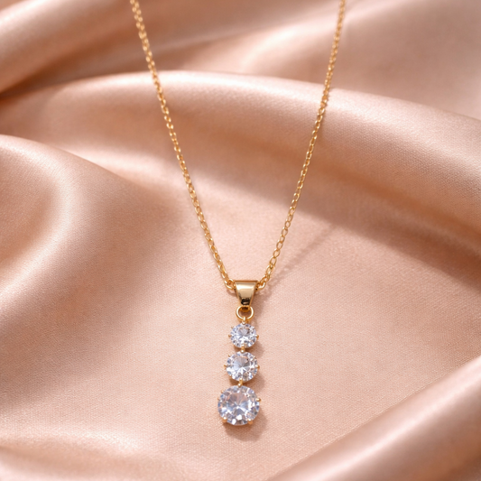 Trinity Spark Drop Necklace