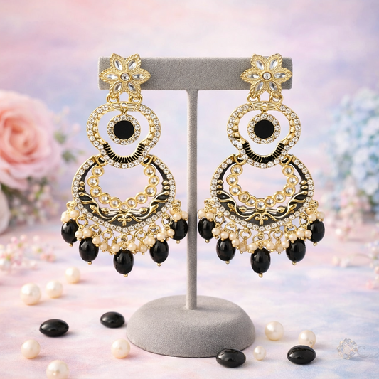 Midnight Chandbali Earrings