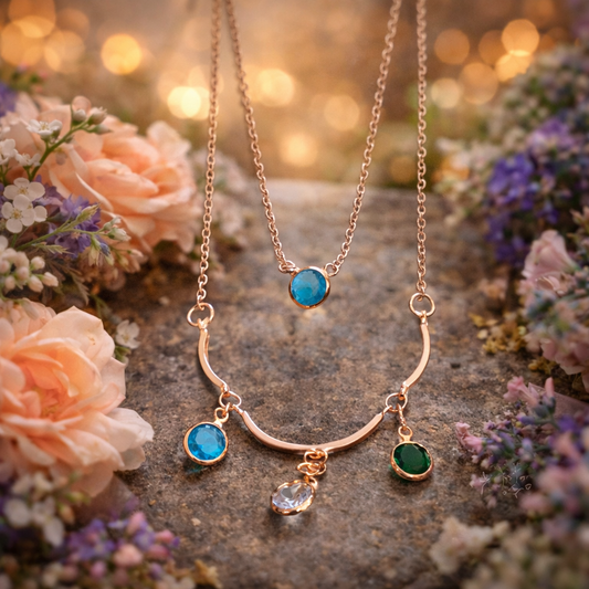 Aurora Gemstone Layered Necklace