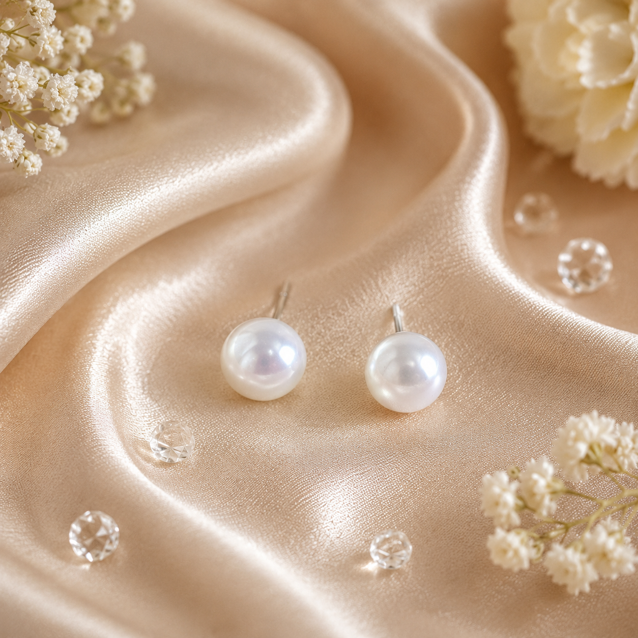 Classic Pearl Stud Earrings