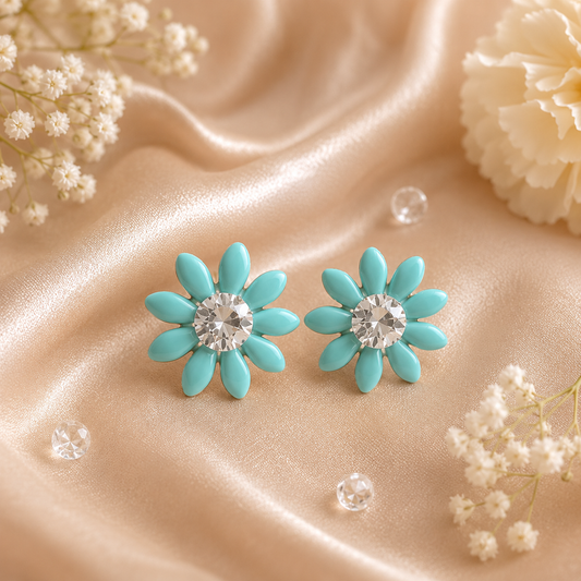 Crystal Daisy Stud Earrings