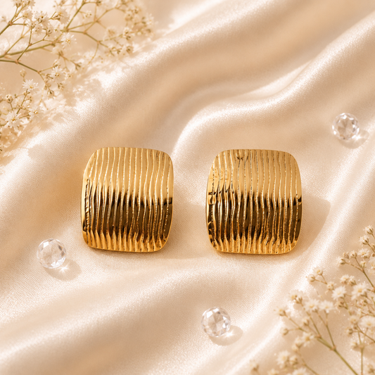Bold Gold Square studs