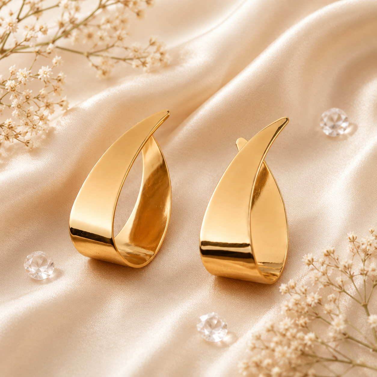 Golden Arc Luxe Earrings