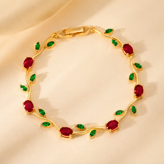 Ruby Blossom Tulip Bracelet