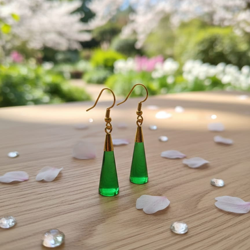 Emerald Drop Elegance Earrings