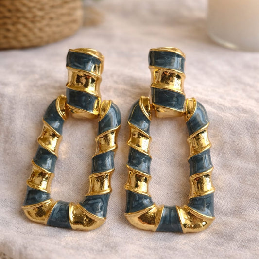 Emerald Bamboo Luxe Earrings