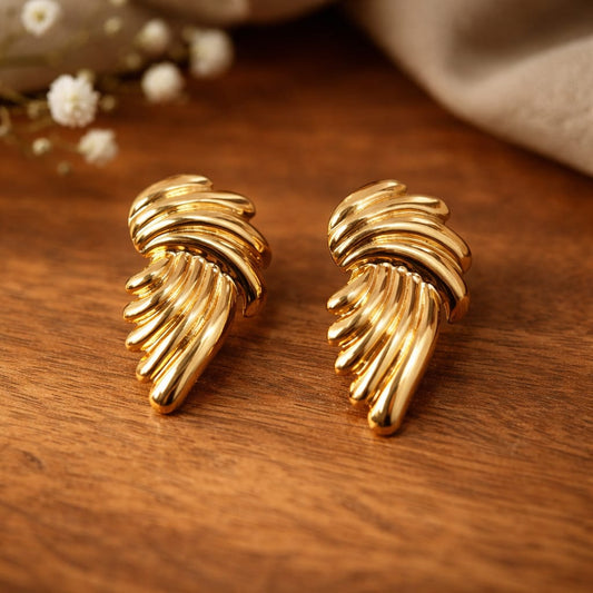 Golden Twist Shell Studs