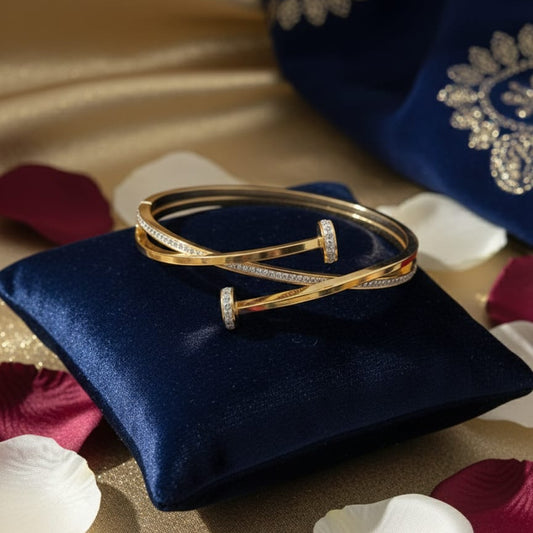 Golden Grace Crossover Bracelet