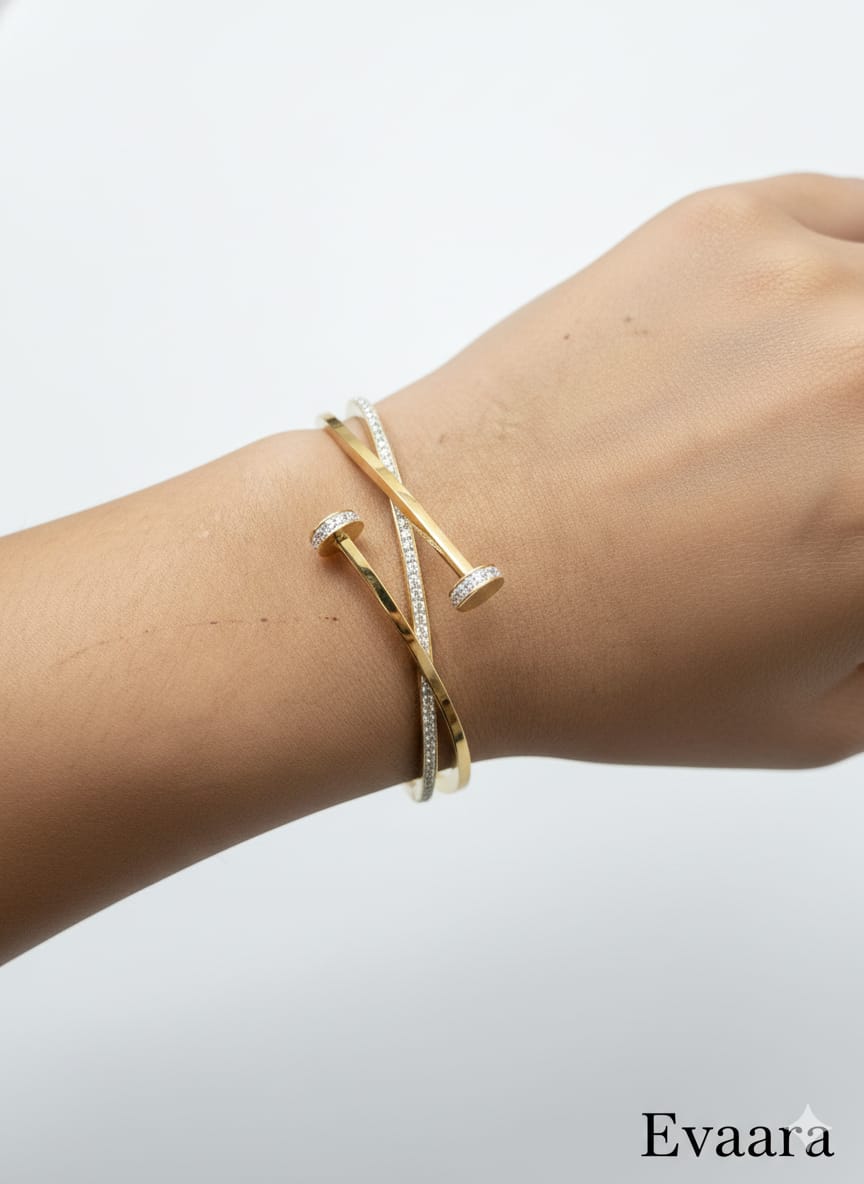 Golden Grace Crossover Bracelet