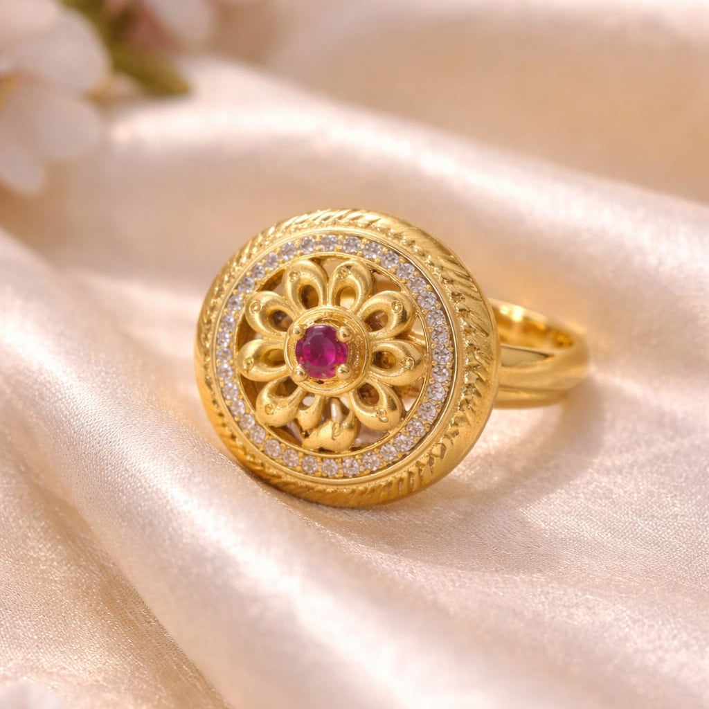Royal Blossom Ruby Ring