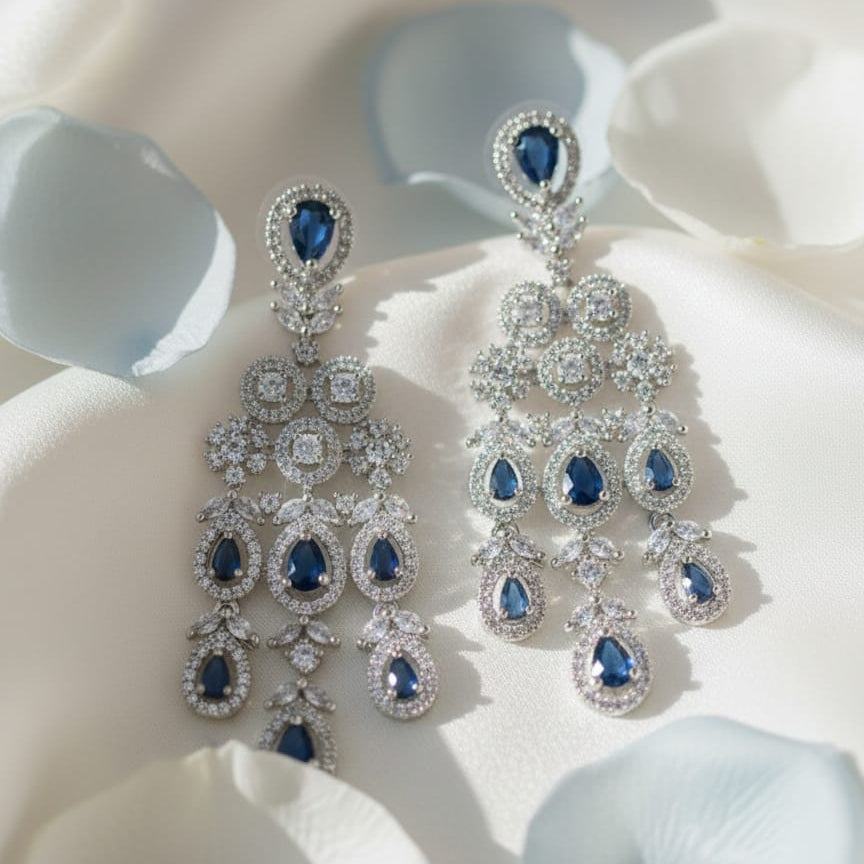 Royal Sapphire Drop Earrings