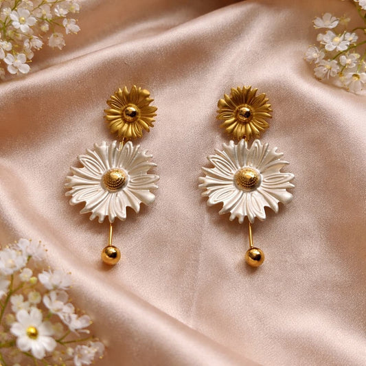 Blush Bloom Statement Earrings
