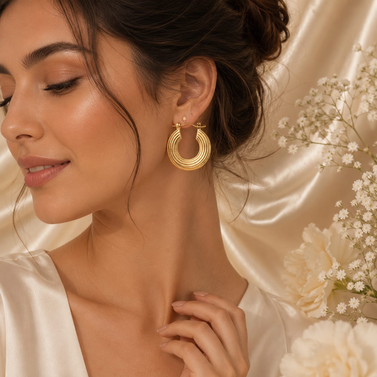 Golden Layered Hoop Earrings